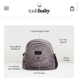 Tush baby carrier gray in box